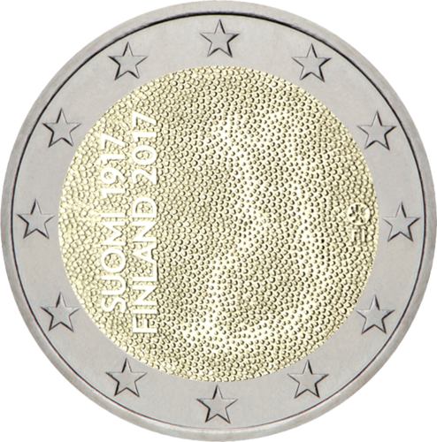2017 Suomija Nepriklausomybei 100 metų 2 eurų moneta (1)