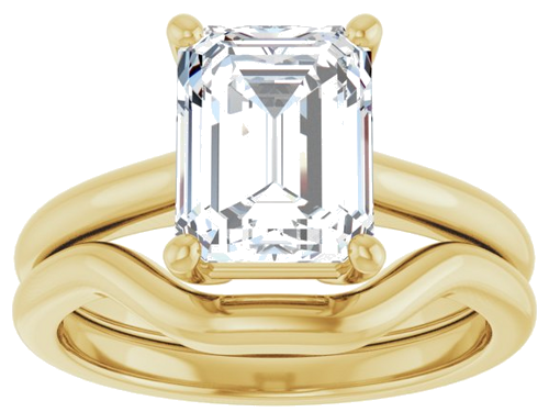 Sužadėtuvių Žiedas „V-End Prong“ 14k yellow gold Emerald 9mm x 7mm (8)