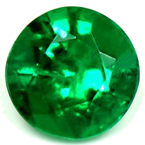0.52 carat GREEN Round Smaragdas (1)