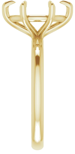 Sužadėtuvių Žiedas „Claw-Prong“ 14k yellow gold Oval 11mm x 9mm (4)