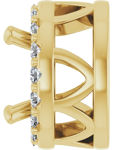 Pakabukas „Halo-Style“ 585 Geltonojo Aukso Round 5.2mm (2)