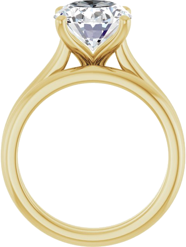 Sužadėtuvių Žiedas „Accented“ 10k yellow gold Oval 11mm x 9mm (7)