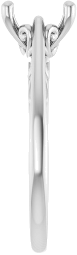 Sužadėtuvių Žiedas „Solitaire“ 14k white gold Oval 9mm x 7mm (4)