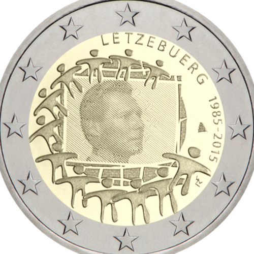2015 Liuksemburgas Europos vėliava 2 eurų moneta (2)