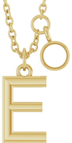 Pakabukas „Accented Initial“ 14k yellow gold Round 3mm (1)