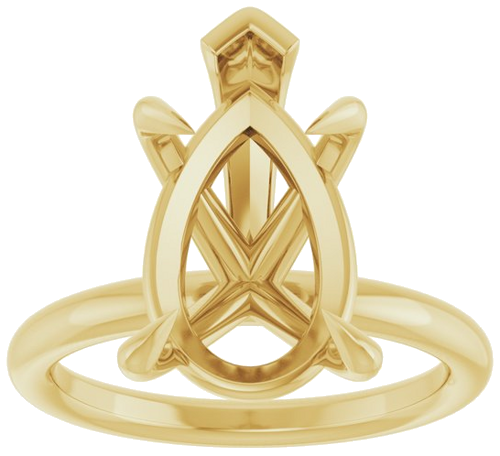 Sužadėtuvių Žiedas „Claw-Prong Solitaire“ 10k yellow gold Pear 15mm x 10mm (3)