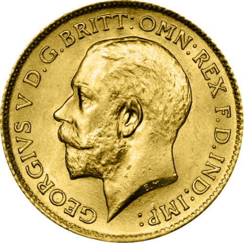 Džordža V suverēna Lielbritānijas zelta monēta (1)