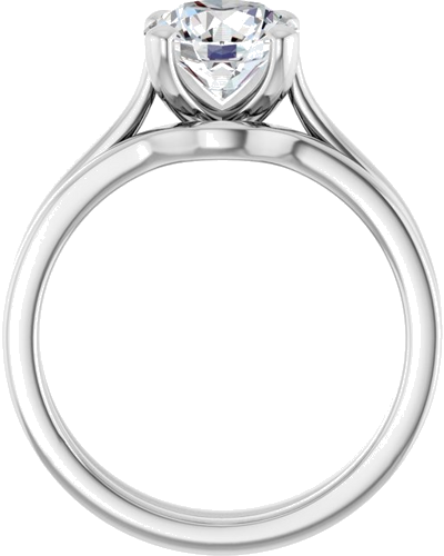 Sužadėtuvių Žiedas 14k white gold Round 7.4mm (7)