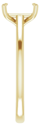 14K Yellow  7x5 mm Emerald Solitaire Engagement Ring Mounting (4)