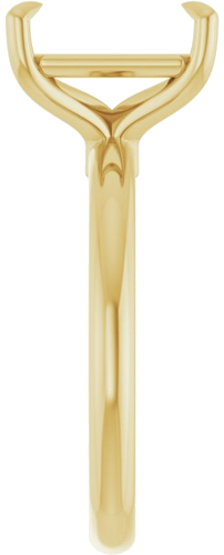 Sužadėtuvių Žiedas „Claw-Prong Euro Shank“ 18k yellow gold Emerald 10mm x 8mm (4)