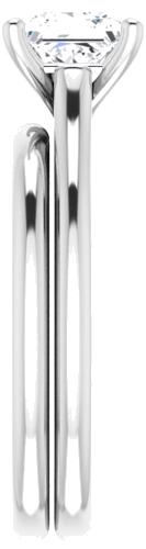 14K X1 White 5.5 mm Square Solitaire Engagement Ring Mounting (9)