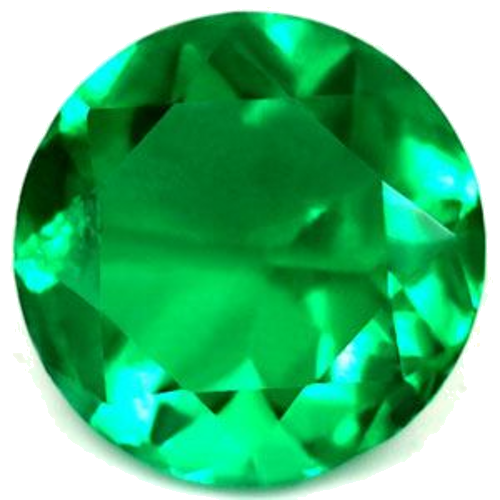 0.42 carat GREEN Round Smaragdas (1)