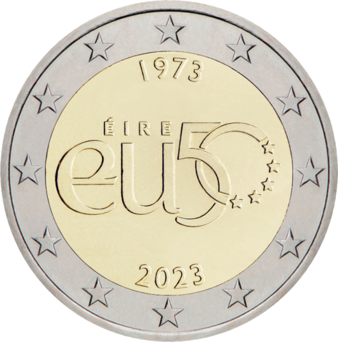 2023 Ирландия 50 лет в ЕС монета 2 евро (1)
