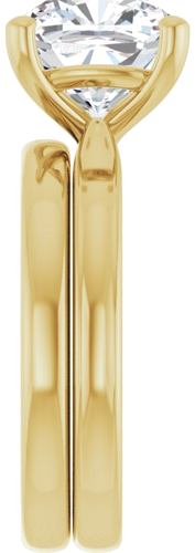 Sužadėtuvių Žiedas 14k yellow gold Cushion 9mm (9)
