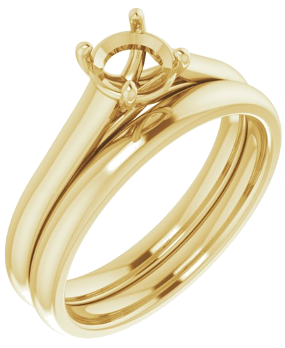 Sužadėtuvių Žiedas „Solitaire“ 14k yellow gold Round 5.8mm (6)