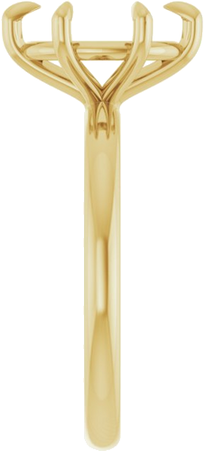 14K Yellow 10x8 mm Oval Solitaire Engagement Ring Mounting (4)