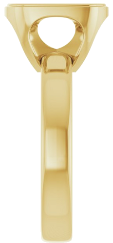 Sužadėtuvių Žiedas „Bezel-Set Solitaire“ 14k yellow gold Elongated Cushion 11mm x 9mm (4)