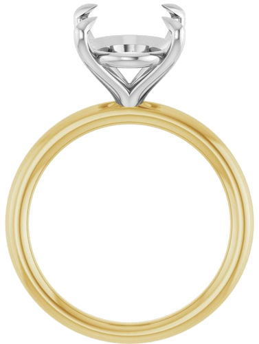 Sužadėtuvių Žiedas „Claw-Prong Solitaire“ 14k yellow/white gold Oval 14mm x 10mm (2)