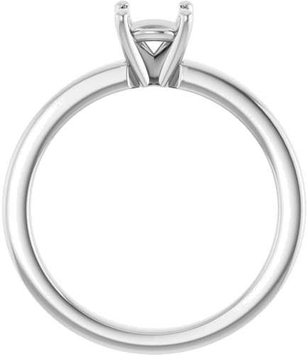 14K White 5.8 mm Round Solitaire Engagement Ring Mounting (2)