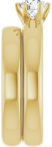 Sužadėtuvių Žiedas „Solitaire“ 585 Geltonojo Aukso Round 5.2mm (9)