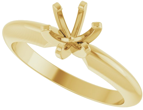 Sužadėtuvių Žiedas „Solitaire“ 14k yellow gold Round 5.2mm (5)