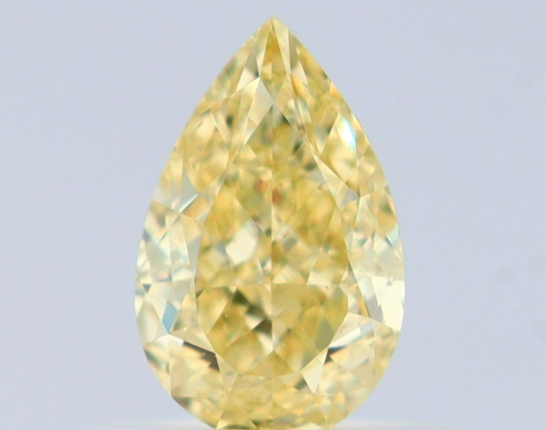 0.59 carat Fancy Yellow-VS2 Natūralus Pear Deimantas (1)