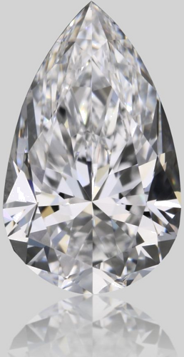 0.7 carat D-VS2 Natūralus Pear Deimantas (1)