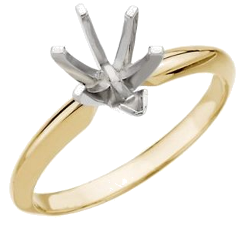 Sužadėtuvių Žiedas „Lightweight V-End Solitaire“ 14k yellow/white gold Pear 7mm x 5.5mm (1)