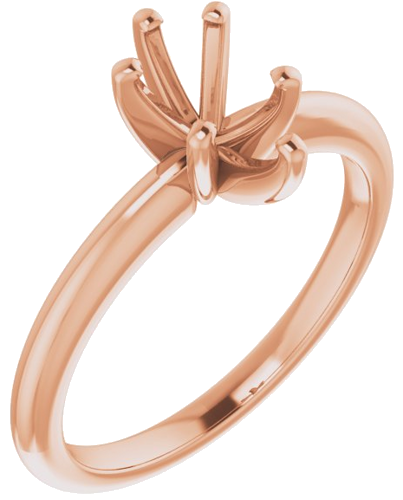 14K Rose  8x5 mm Pear Solitaire Engagement Ring Mounting (1)