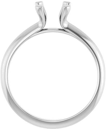 14K White 7.4 mm Round Solitaire Engagement Ring Mounting (2)