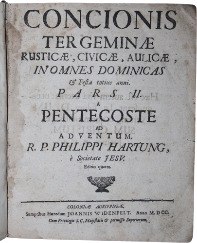 Antikvarinė knyga „Concionis Tergeminae Rusticae, Civicae, Aulicae...“ (2 dalis), 20 x 15,5 cm, 1700 m., Vokietija (2)