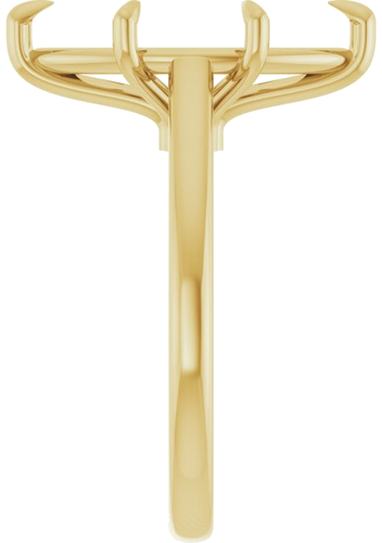Sužadėtuvių Žiedas „Claw-Pong“ 14k yellow gold Marquise 16mm x 8mm (4)