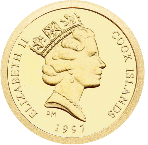 1997 Kuku salas Bizons 25 dolāru zelta monēta (2)