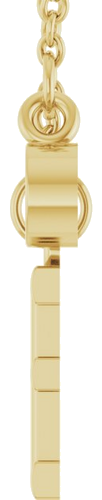 Pakabukas „Accented Initial“ 14k yellow gold Round 3mm (4)