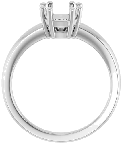 Sužadėtuvių Žiedas „Split-Prong Solitaire“ 14k white gold Oval 9mm x 7mm (2)