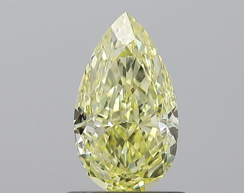 1.12 carat Fancy Yellow-VS2 Natūralus Pear Deimantas (1)