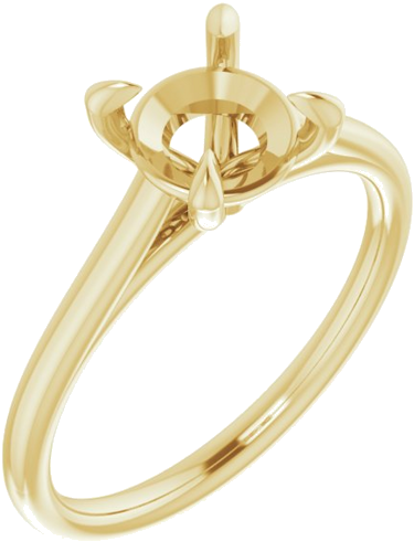 Sužadėtuvių Žiedas „Claw-Prong Solitaire“ 10k yellow gold Round 7mm (1)