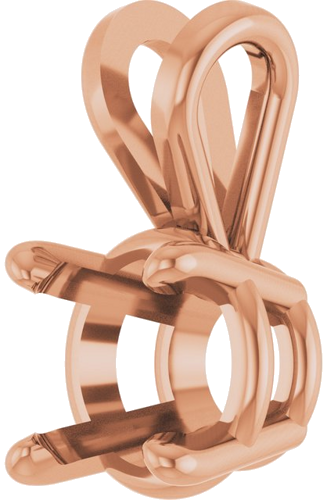Pakabukas „Round 4-Prong Basket“ 14k rose gold Round 6mm (2)