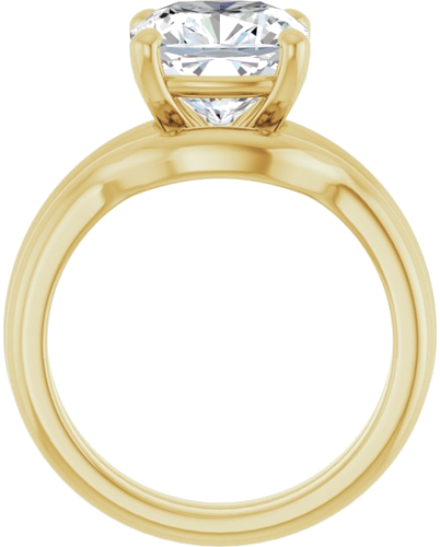 Sužadėtuvių Žiedas 14k yellow gold Cushion 9mm (7)