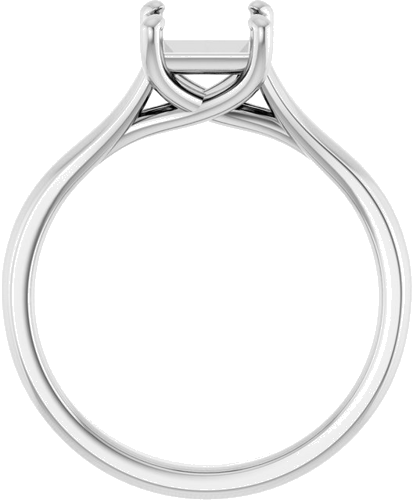 Sužadėtuvių Žiedas „Solitaire“ 585 Baltojo Aukso Square 5.5mm (2)