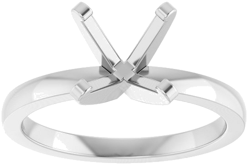 Sužadėtuvių Žiedas „Solitaire“ 585 Baltojo Aukso Round 8mm (3)