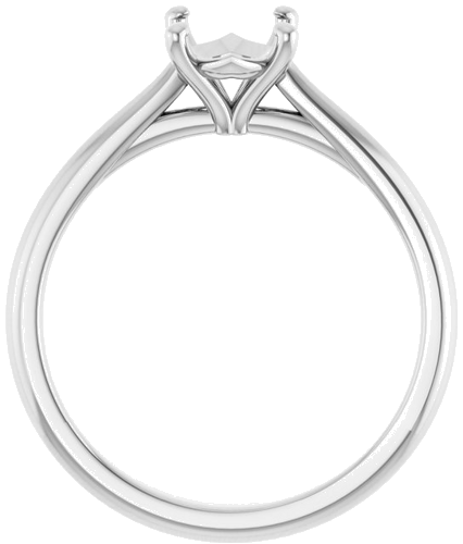 10K White 8x6 mm Oval Solitaire Engagement Ring Mounting (2)