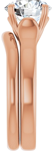Sužadėtuvių Žiedas „Solitaire“ 14k rose gold Round 8.2mm (9)