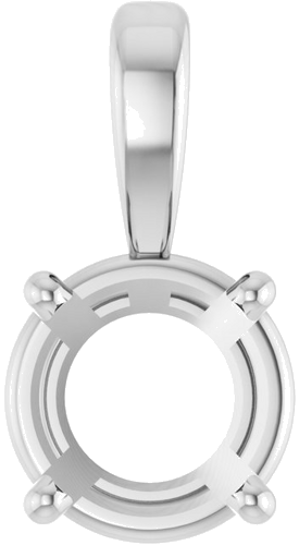 10K White 6.5 mm Round 4-Prong Pendant Mounting (1)