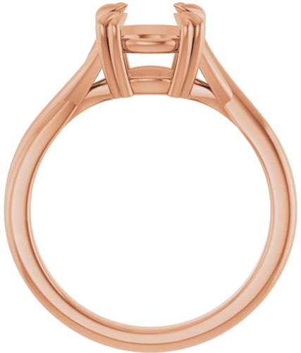 Sužadėtuvių Žiedas „Double Claw-Prong Solitaire Criss-Cross“ 14k rose gold Round 8mm (2)