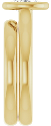 Sužadėtuvių Žiedas „Bezel-Set Solitaire“ 585 Geltonojo Aukso Oval 7mm x 5mm (9)