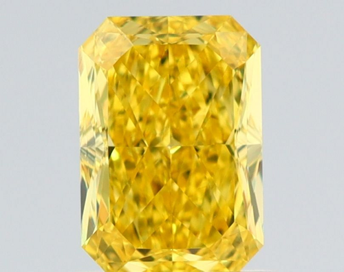 1.01 carat Fancy Vivid Yellow-VS2 Natūralus Radiant Deimantas (1)