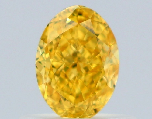 0.6 carat Fancy Vivid Yellow-VVS1 Natūralus Oval Deimantas (1)