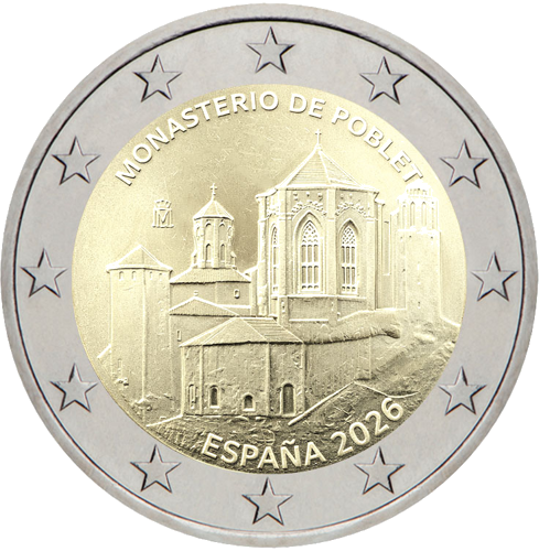 2026 Spain Poblet Monastery 2 euro coin (1)