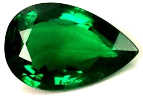 1.23 carat GREEN Pear Smaragdas (1)